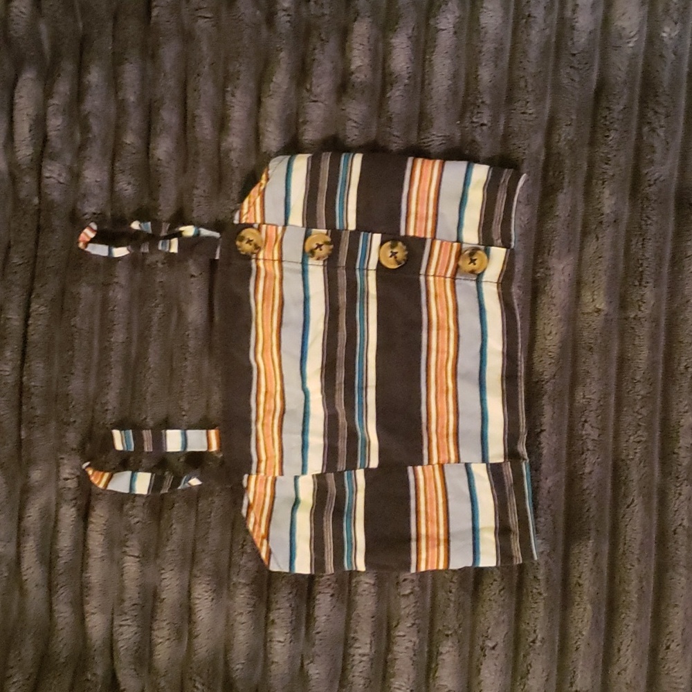 Blue stripped crop top, size xs